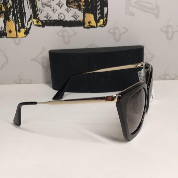 New Authentic Prada PR53S 2AU-3D0 – Havana Brown Gradient Cat-Eye Sunglasses main image 12